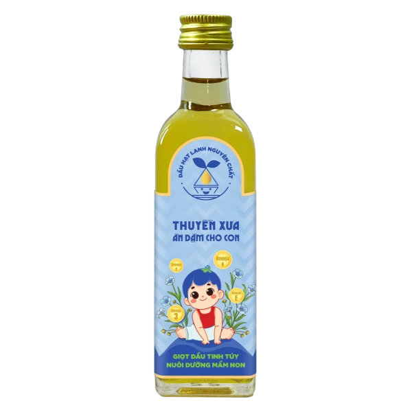 Dầu hạt lanh nguyên chất Thuyền Xưa cho bé ăn dặm (65ml)