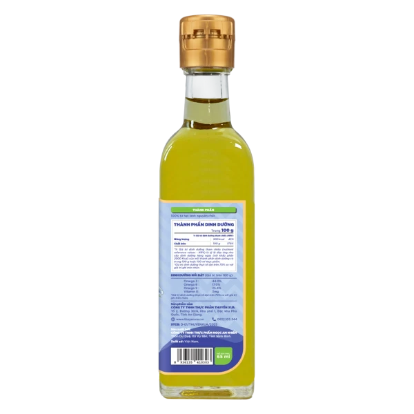Dầu hạt lanh nguyên chất Thuyền Xưa cho bé ăn dặm (65ml)