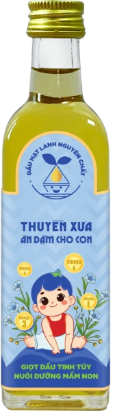 Dầu hạt lanh nguyên chất Thuyền Xưa cho bé ăn dặm (65ml)