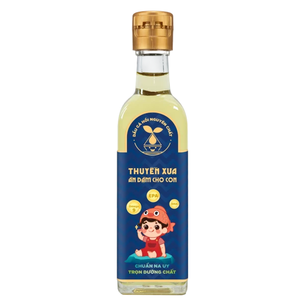 Dầu cá hồi nguyên chất Thuyền Xưa cho bé ăn dặm (65ml)