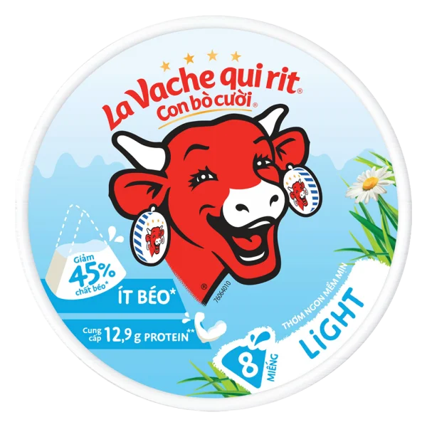 Phô Mai Con Bò Cười Light hộp 8 miếng (120g) (giao mẫu ngẫu nhiên)