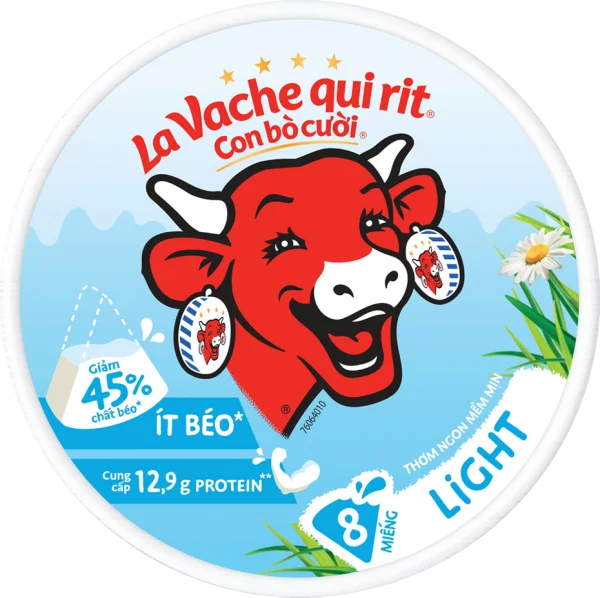 Phô Mai Con Bò Cười Light hộp 8 miếng (120g) (giao mẫu ngẫu nhiên)