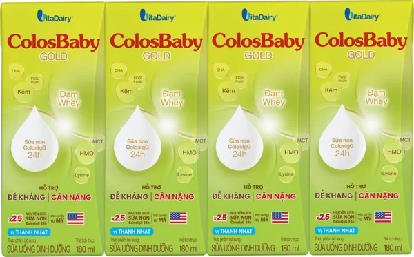 Sữa bột pha sẵn Colosbaby 180ml (lốc 4 hộp) (giao bao bì ngẫu nhiên)