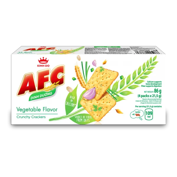 Bánh Cracker AFC Dinh Dưỡng vị rau (86g)