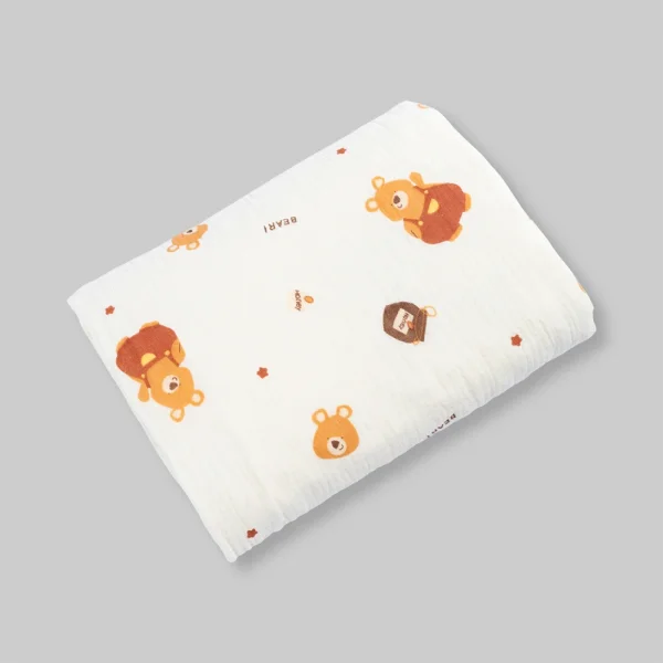 Chăn xô 2 lớp hạt đậu Animo B2409_MN004 (100x100cm,Kem) - Giao hoạ tiết ngẫu nhiên
