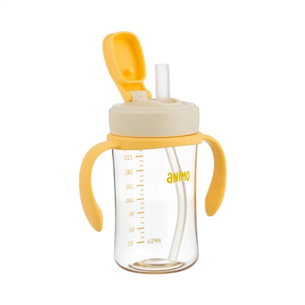 Bình tập uống PPSU Animo (240ml, vàng, RK-N1067)
