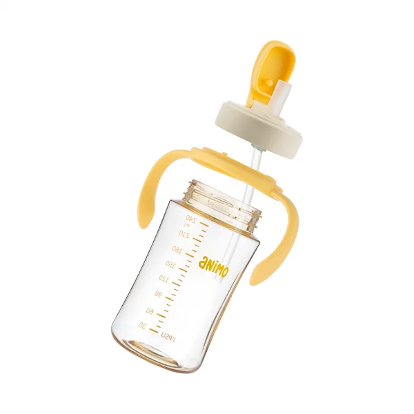 Bình tập uống PPSU Animo (240ml, vàng, RK-N1067)