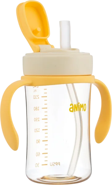 Bình tập uống PPSU Animo (240ml, vàng, RK-N1067)
