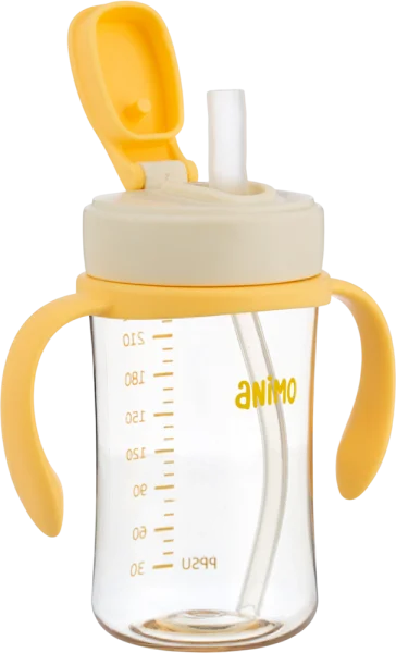 Bình tập uống PPSU Animo (240ml, vàng, RK-N1067)