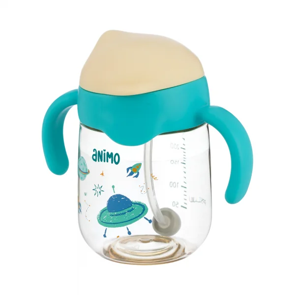 Bình tập uống chống sặc PPSU Animo (250ml, xanh, RK-B1068)