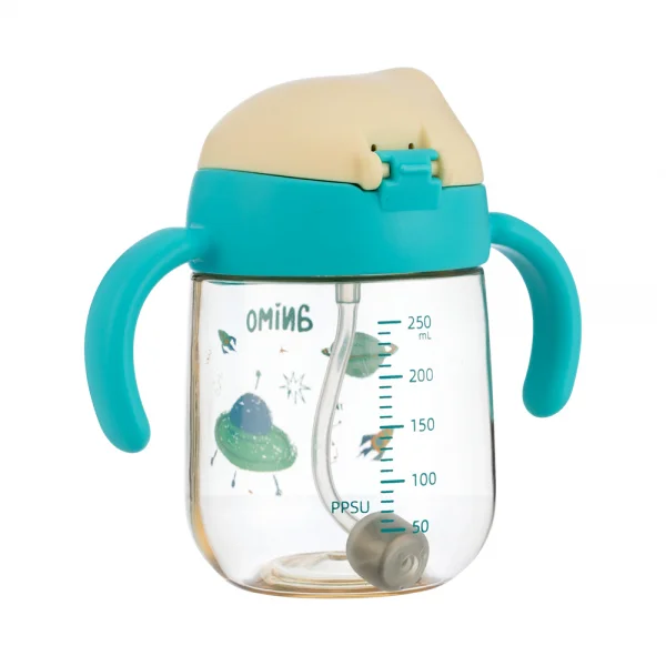 Bình tập uống chống sặc PPSU Animo (250ml, xanh, RK-B1068)