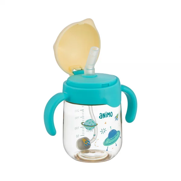 Bình tập uống chống sặc PPSU Animo (250ml, xanh, RK-B1068)