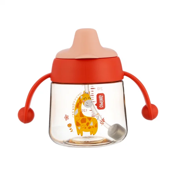 Bình tập uống núm silicone PPSU Animo (240ml, hươu, RK-B1067)
