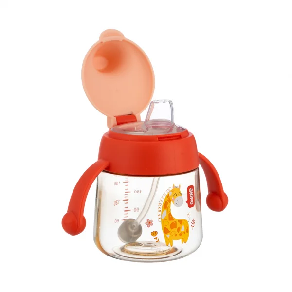Bình tập uống núm silicone PPSU Animo (240ml, hươu, RK-B1067)