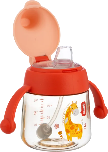 Bình tập uống núm silicone PPSU Animo (240ml, hươu, RK-B1067)