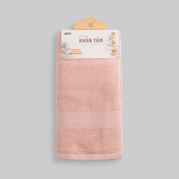 Combo 2 Khăn tắm Cotton Animo XAV6 T2608_PP001 (60x120cm,Nhiều màu)