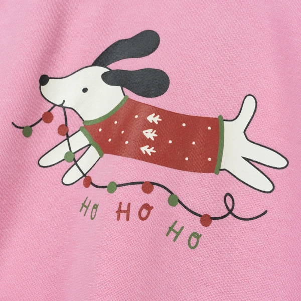 Bộ đông bé gái dài Animo FW26 ST0726034 (1Y-4Y,Hồng-Kem)