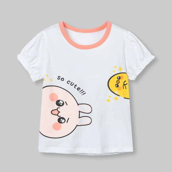 Bộ bé gái ngắn Animo Easy SU26 LU0926004 (1Y-4Y,Trắng-hồng)
