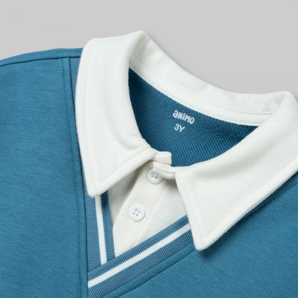 Bộ đông bé trai dài Animo noel FW26 ST0826011 (1-4Y, Xanh dương)