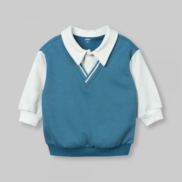 Bộ đông bé trai dài Animo noel FW26 ST0826011 (1-4Y, Xanh dương)