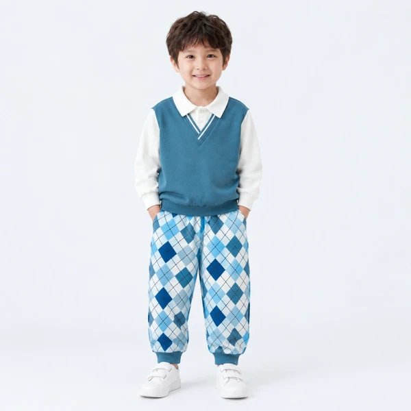 Bộ đông bé trai dài Animo noel FW26 ST0826011 (1-4Y, Xanh dương)