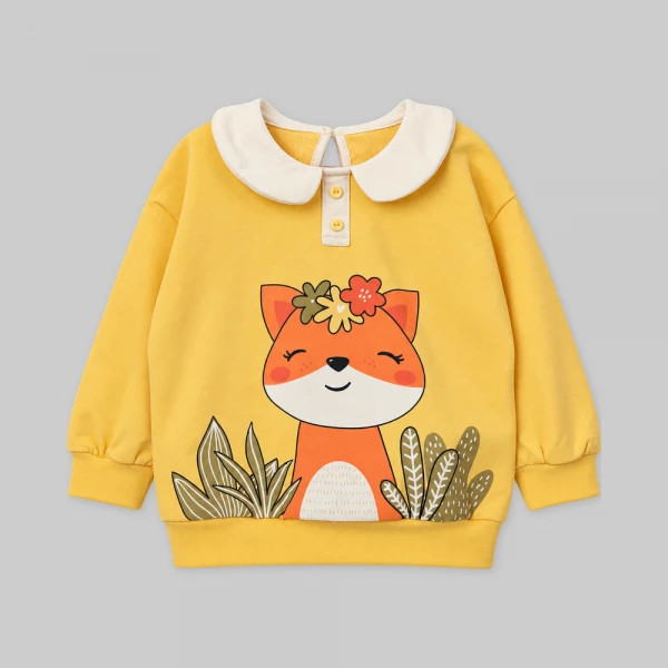 Bộ đông bé gái dài Animo sồi và sóc FW26 TX0926010 (1Y-4Y,Vàng-Lá)