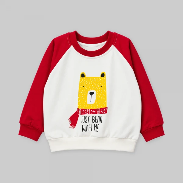 Bộ đông bé gái áo tay dài chân váy Animo noel FW26 TX0926012 (1Y-4Y,Trắng-Đỏ)