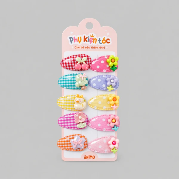Set kẹp tóc 10 món Animo A2609_MN028 (Nhiều màu)