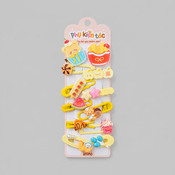 Set kẹp tóc 12 món Animo A2611_MN040 (Vàng)