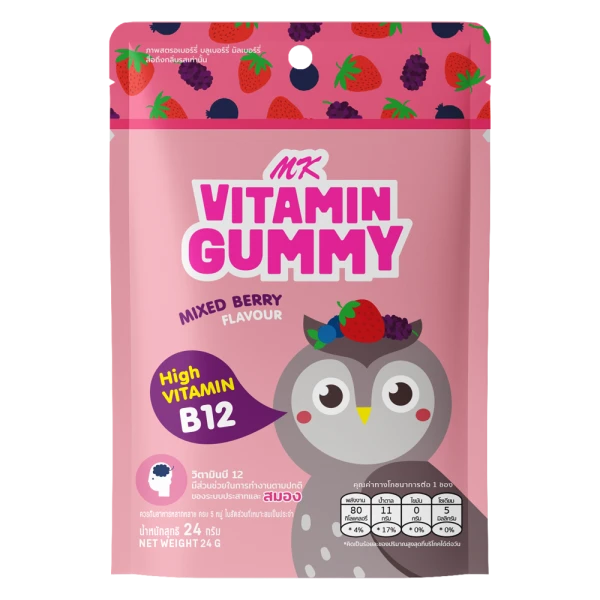 Thực phẩm bổ sung Kẹo dẻo MK Vitamin Gummy vị quả mọng (24g)