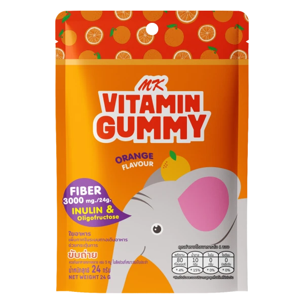 Thực phẩm bổ sung Kẹo dẻo MK Vitamin Gummy vị cam (24g)