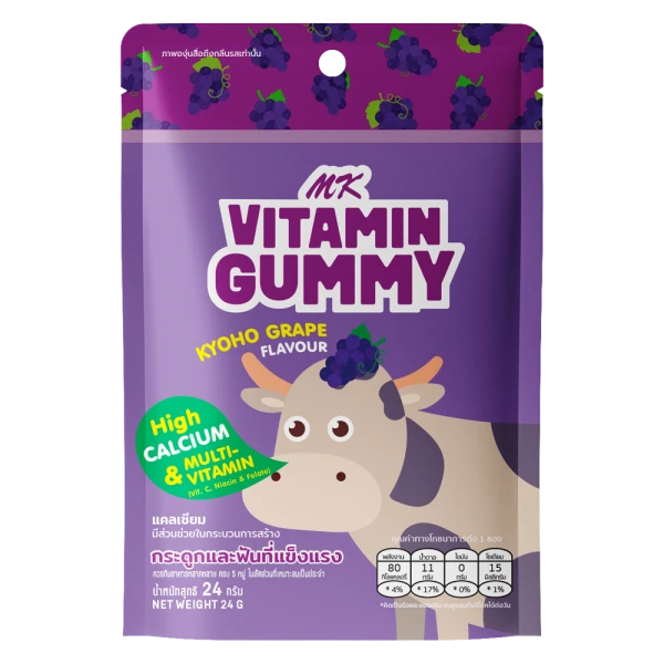 Thực phẩm bổ sung Kẹo dẻo MK Vitamin Gummy vị nho (24g)