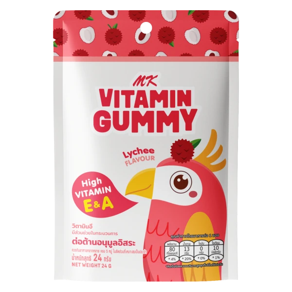 Thực phẩm bổ sung Kẹo dẻo MK Vitamin Gummy vị vải (24g)