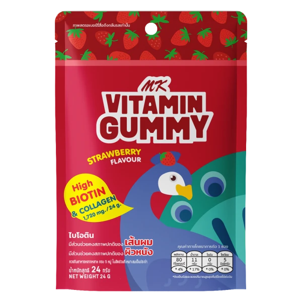 Thực phẩm bổ sung Kẹo dẻo MK Vitamin Gummy vị dâu (24g)