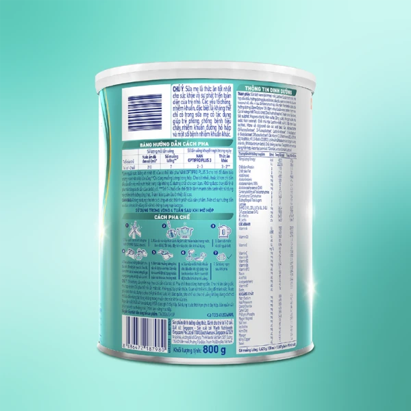 Sữa bột Nestlé NAN OPTIPRO PLUS 3 6HMO cho trẻ 1-2 tuổi (Lon 800g)