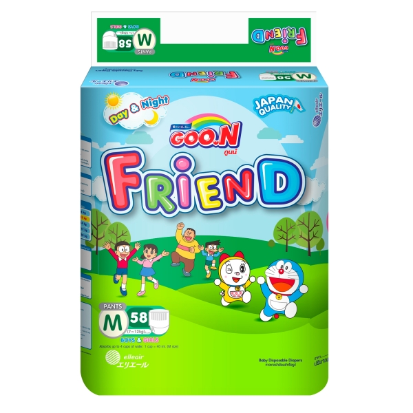 Tã quần Goo.n Renew Friend Jumbo (M, 7 - 12Kg, 58 miếng)