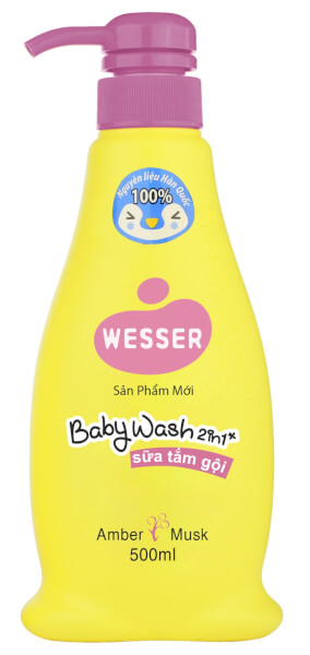 Sữa tắm gội Wesser 2 in 1 (hồng)