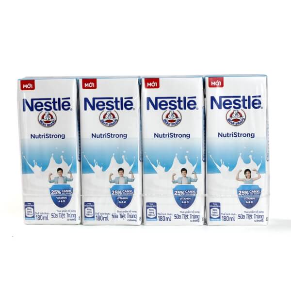 Combo 2 Thực phẩm bổ sung sữa tiệt trùng Nestlé Bear Brand 180ml, Lốc 4 hộp