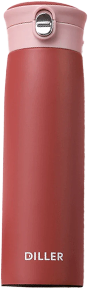 Bình giữ nhiệt Diller 450ml (2 lớp inox 304)- Đỏ