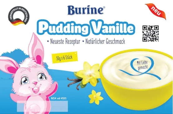 Pudding Burine Vanille dành cho trẻ từ 6 tháng tuổi 300g