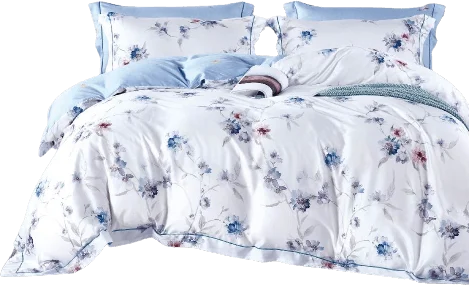 Bộ 6 món drap, áo gối và mền chần NIN Tencel 800 TC B2201_NH027 (180x200+35cm)