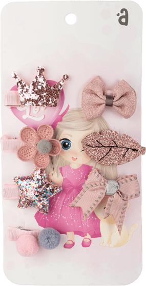 Set kẹp tóc 7 món Animo A2306_MN014 (Hồng)