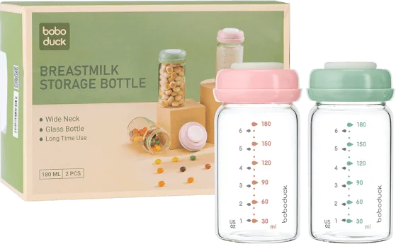 Bộ 2 bình trữ sữa thủy tinh Boboduck