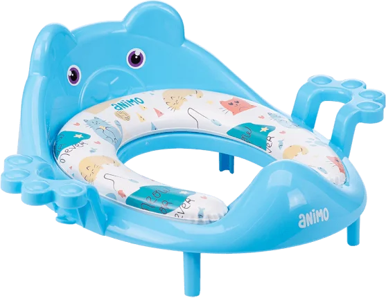 Đệm lót bồn cầu có tựa lưng cho bé Animo (xanh, YF2021, TJJ)