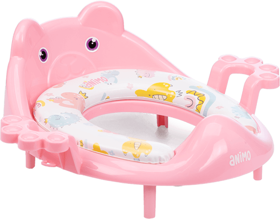 Đệm lót bồn cầu có tựa lưng cho bé Animo (hồng, YF2021, TJJ)