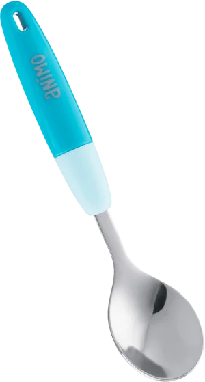 Muỗng inox cho bé tự tập ăn Animo (xanh, RK3807)