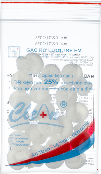 Rơ lưỡi Clean túi zipper (20 cái/túi zipper)