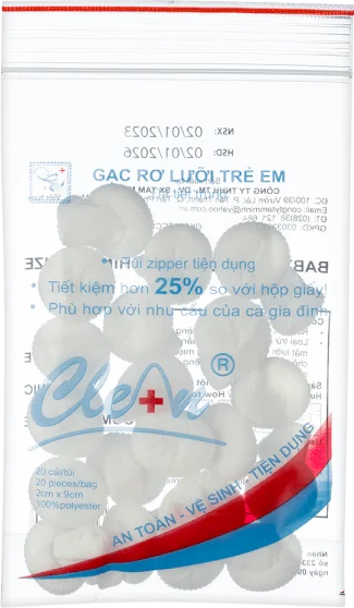 Rơ lưỡi Clean túi zipper (20 cái/túi zipper)