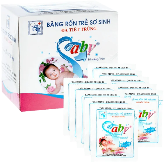 Băng rốn baby xanh 10M/hộp