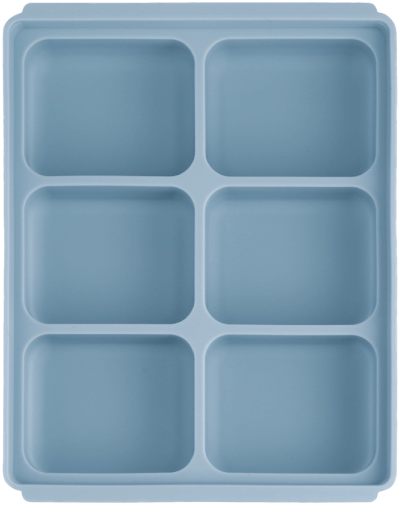 Khay silicone trữ đông Edison (màu xanh, 6 ô)